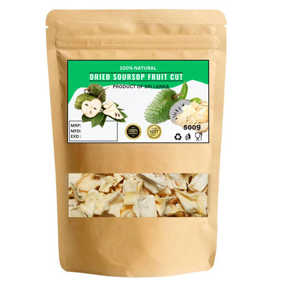 Organic Dried Soursop Fruit Cut Graviola Annona - 100% Pure Premium Quality!