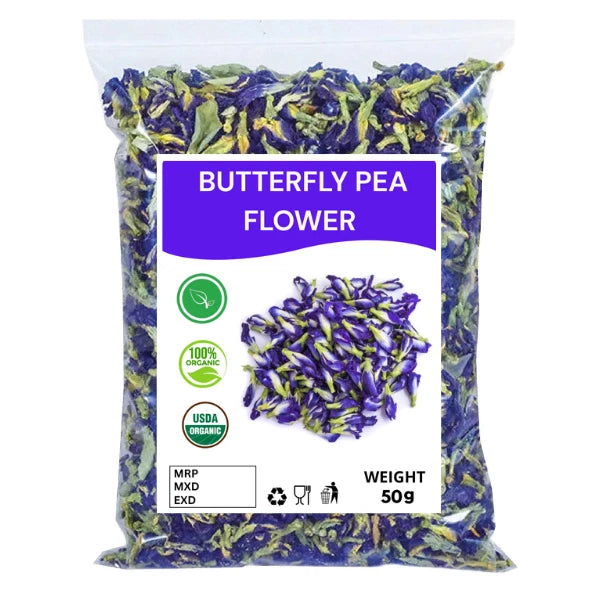Organic Blue Butterfly Pea Flowers Harbal Tea -100% Natural Pure Premium Quality