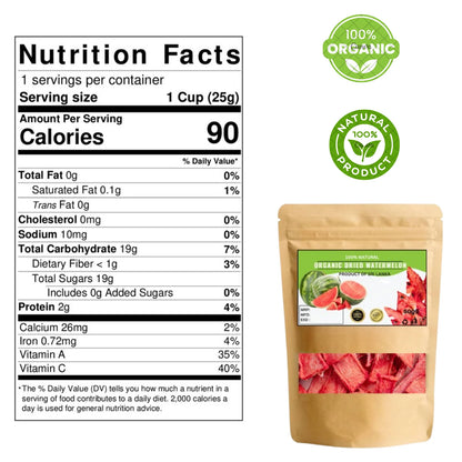 Organic Dried Watermelon Slices - 100% Natural Pure Premium Quality!