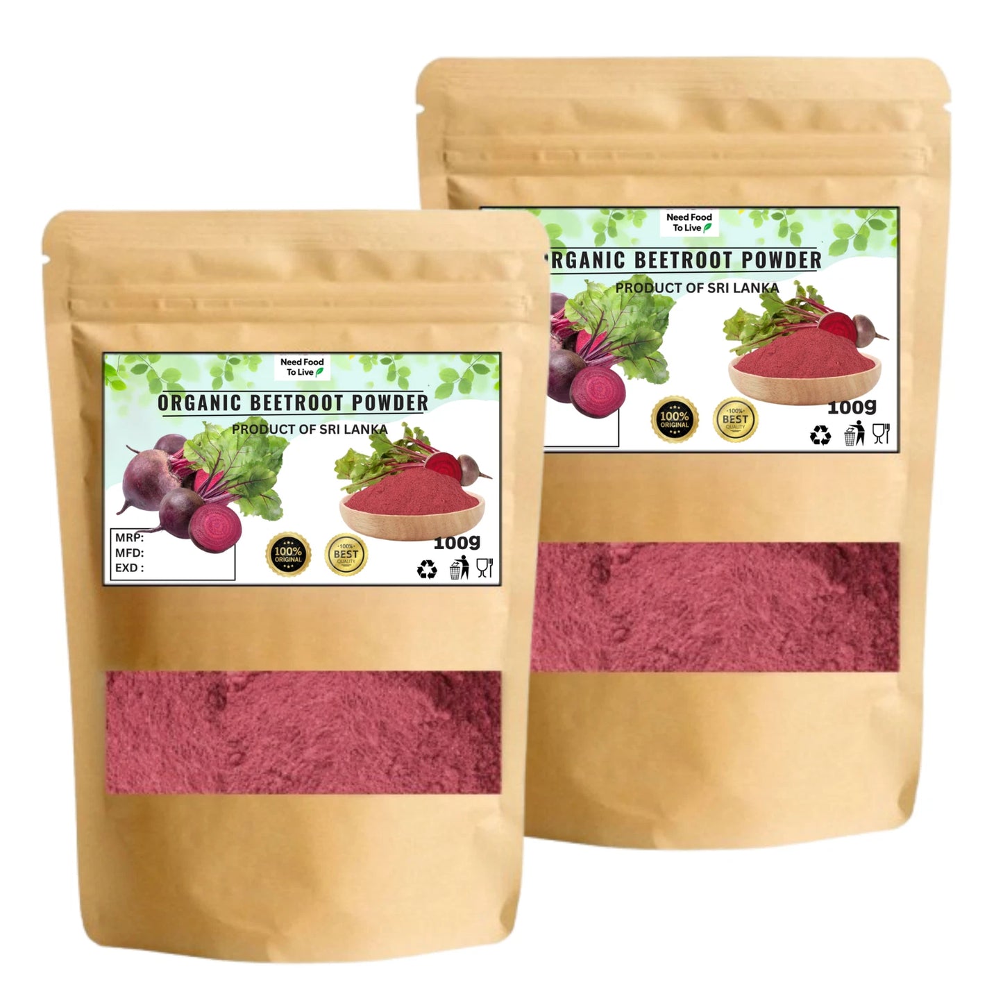 Organic Dried Beet Root Powder - 100% Natural Pure Premium Quality!