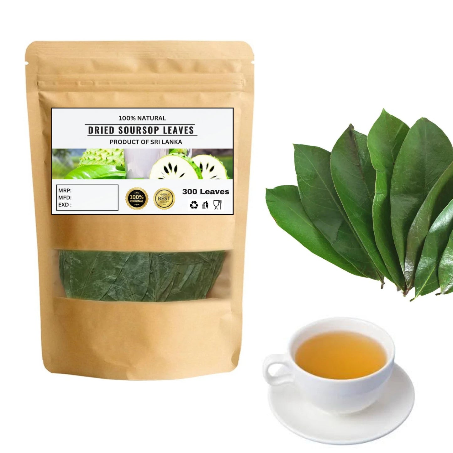 25 - 300 Dried Soursop Leaves Healthy leaf Organic Pure Grade A Quality Leaves