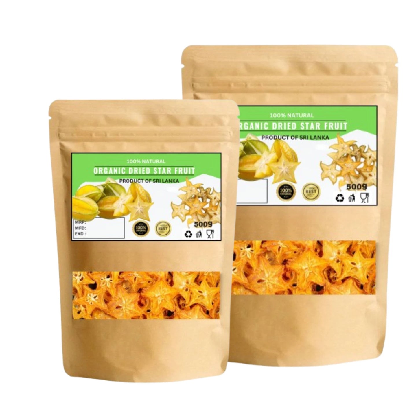 Organic Dried Star Fruit - 100% Natural Pure Premium Quality!
